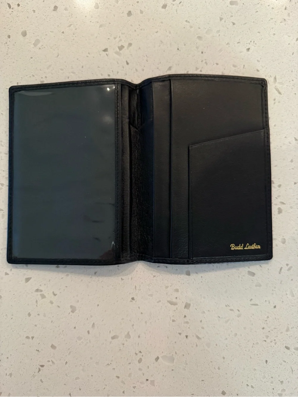 Budd Leather Passport Holder with Pen Slot